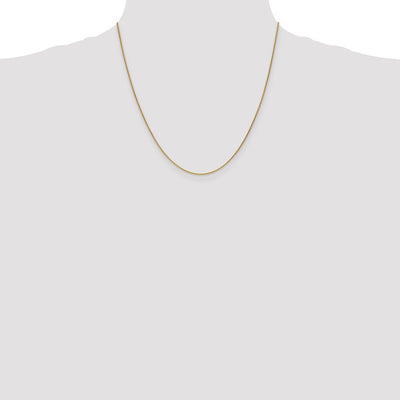 14K Round Open Link Cable with Lobster Clasp Anklet, 9 x 1mm