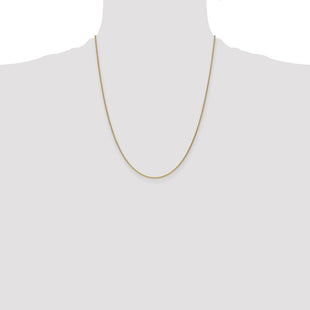 14K Round Open Link Cable with Lobster Clasp Chain (Style PEN53-22)