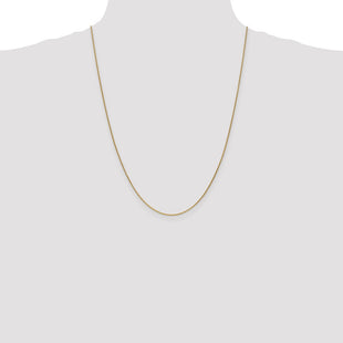 14K Round Open Link Cable with Lobster Clasp Chain (Style PEN53-24)