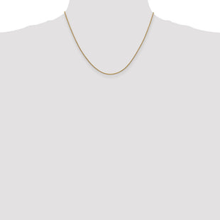 14K Round Open Link Cable with Lobster Clasp Chain (Style PEN54-18)