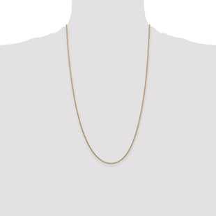 14K Round Open Link Cable with Lobster Clasp Chain (Style PEN54-26)