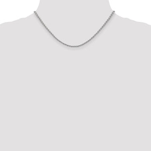 14K White Gold Parisian Wheat with Lobster Clasp Chain (Style PEN72-16)