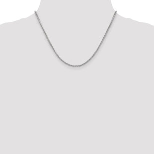 14K White Gold Parisian Wheat with Lobster Clasp Chain (Style PEN72-18)
