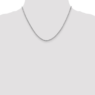 14K White Gold Byzantine with Lobster Clasp Chain (Style PEN84-18)