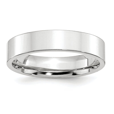 Platinum Polished Flat Wedding Band