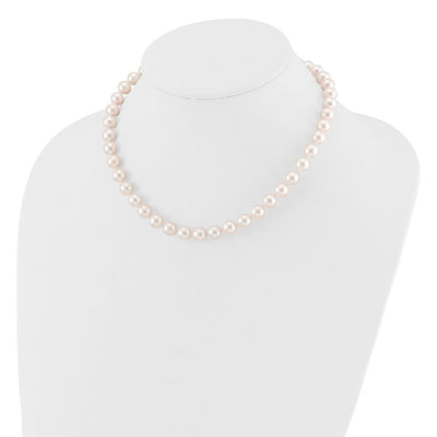 14K White Round Akoya Saltwater Cultured Pearl Bracelet