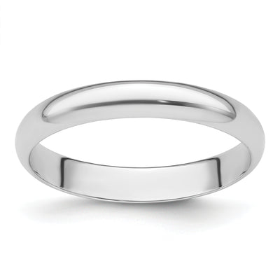 Platinum Half Round Featherweight Wedding Band