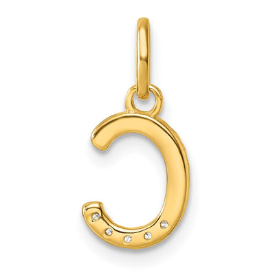 14K Twisted with .. Diamond Initial C Charm