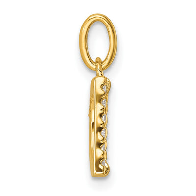 14K Twisted with .. Diamond Initial D Charm