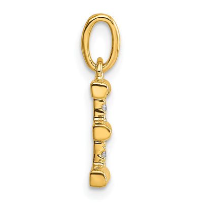 14K Twisted with .. Diamond Initial E Charm