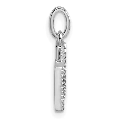 14K White Gold Twisted .. Diamond Initial M Charm