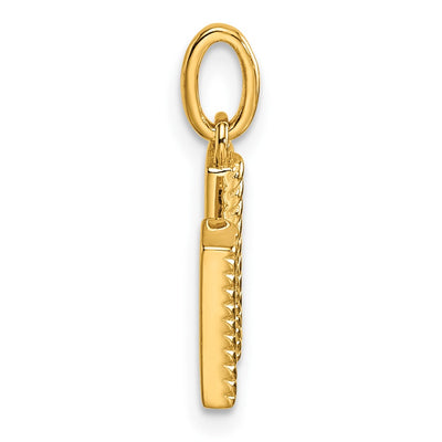 14K Twisted .. Diamond Initial M Charm