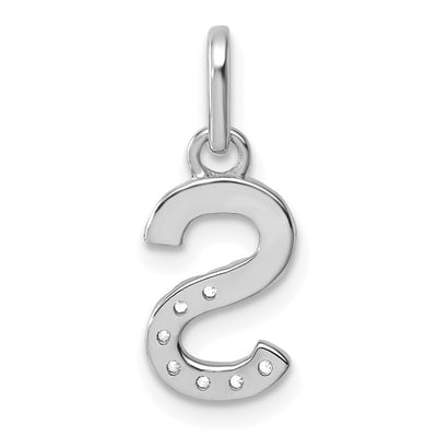14K White Gold Twisted .. Diamond Initial S Charm
