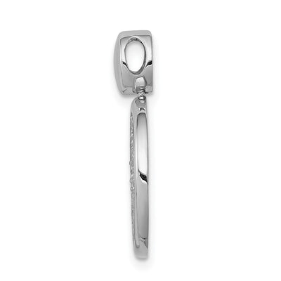 14K White Gold 1/2 carat Diamond Pavé Fancy Circle Pendant