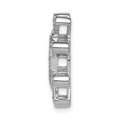 14K White Gold 1/. Diamond Ship Wheel Pendant, 20.35mm