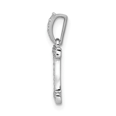 14K White Gold Diamond Gemini Zodiac Pendant