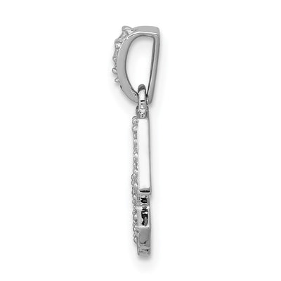 14K White Gold Diamond Sagittarius Zodiac Pendant