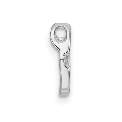 14K White Gold Heart Chain Slide Mounting