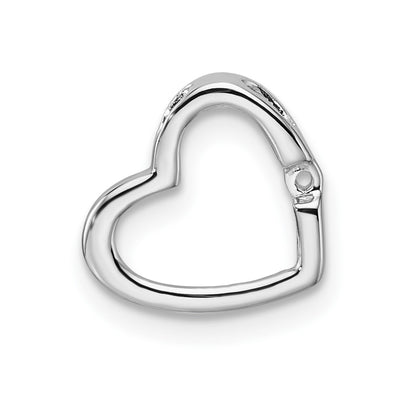 14K White Gold Heart Chain Slide Mounting