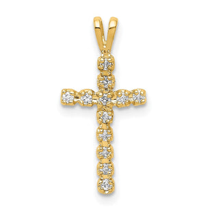 14k AA Diamond Latin Cross Pendant (Style PM4946-013-YA)