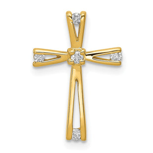 14k AA Diamond Cross Pendant (Style PM5018-008-YA)