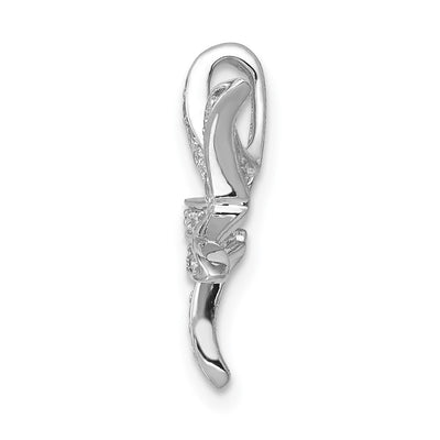 14K White Gold Diamond Starfish Chain Slide Pendant