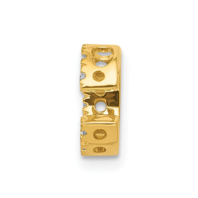 14K Diamond Letter C Initial Charm