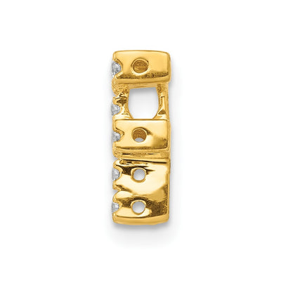 14K Diamond Letter F Initial Charm