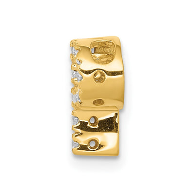14K Diamond Letter P Initial Charm