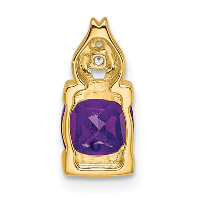 14K Amethyst and Diamond Pendant