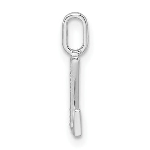 14K White Gold Diamond Letter Z Initial Pendant (Style PM8365Z-004-WA)