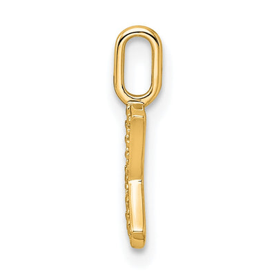 14K Gold Diamond Letter K Initial Pendant