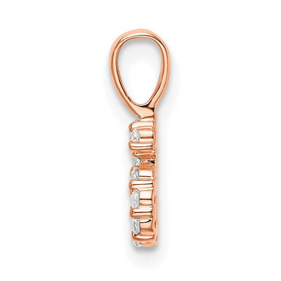 14K Rose Gold Diamond Number 6 Pendant