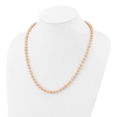 14K Pink Near-Round Freshwater Cultured Pearl Bracelet