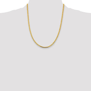 14K Tri-color Pav Valentino with Lobster Clasp Chain (Style PVL080-22)