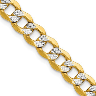 14k Yellow & Rhodium Chains Style PWF160 - Classique Jewelry Inc.
