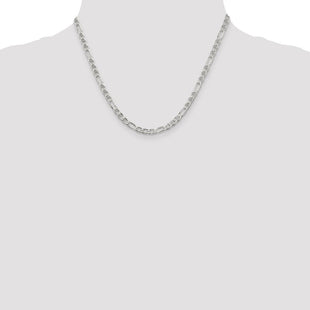 Sterling Silver Figaro Anchor Chain (Style QAF100-18)