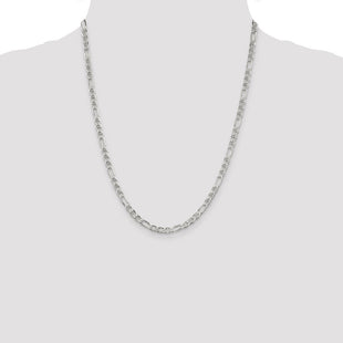 Sterling Silver Figaro Anchor Chain (Style QAF100-22)