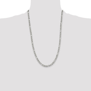 Sterling Silver Figaro Anchor Chain (Style QAF120-26)