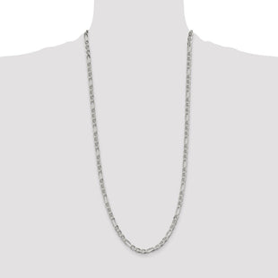 Sterling Silver Figaro Anchor Chain (Style QAF120-30)