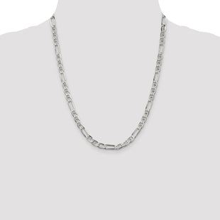 Sterling Silver Figaro Anchor Chain (Style QAF150-22)