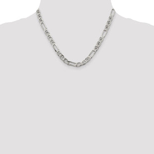 Sterling Silver Figaro Anchor Chain (Style QAF180-18)