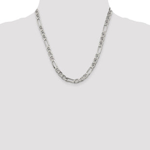 Sterling Silver Figaro Anchor Chain (Style QAF180-20)