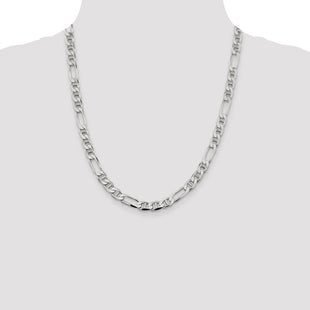 Sterling Silver Figaro Anchor Chain (Style QAF200-22)