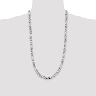 Sterling Silver Figaro Anchor Chain (Style QAF200-28)