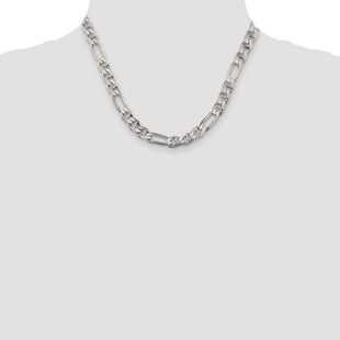 Sterling Silver Figaro Anchor Chain (Style QAF220-18)