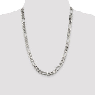 Sterling Silver Figaro Anchor Chain (Style QAF220-24)