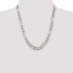 Sterling Silver Figaro Anchor Chain (Style QAF250-22)