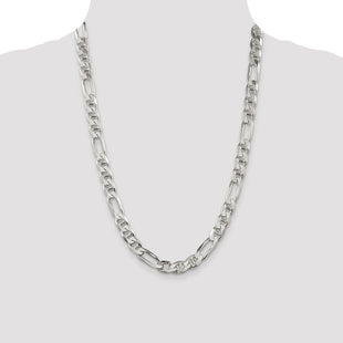 Sterling Silver Figaro Anchor Chain (Style QAF250-24)