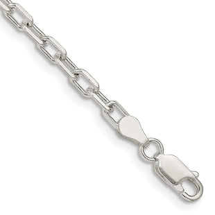 Sterling Silver Diamond-cut Long Link Cable Chain (Style QAR100-8)